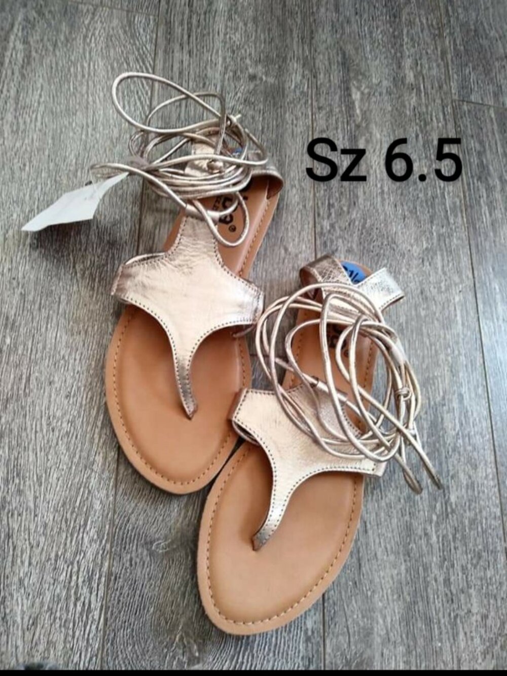 Diba gold leather sandals
